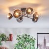 Chehalis Plafoniera, Lampada a sfera 18 cm Chiaro, Grigio fumo, 6-Luci