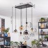 Koyoto Lampadario a sospensione, Lampada a sfera, Lampada a sospensione Ambrato, Chiaro, Grigio fumo, 6-Luci