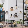 Koyoto Lampadario a sospensione, Lampada a sfera, Lampada a sospensione Ambrato, Chiaro, Grigio fumo, 6-Luci