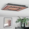 Meron Plafoniera LED Aspetto del legno, Nero, 1-Luce