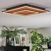 Meron Plafoniera LED Aspetto del legno, Nero, 1-Luce