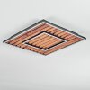 Meron Plafoniera LED Aspetto del legno, Nero, 1-Luce