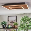 Meron Plafoniera LED Aspetto del legno, Nero, 1-Luce