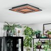 Meron Plafoniera LED Aspetto del legno, Nero, 1-Luce