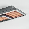 Meron Plafoniera LED Aspetto del legno, Nero, 1-Luce