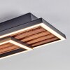 Meron Plafoniera LED Aspetto del legno, Nero, 1-Luce