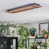 Meron Plafoniera LED Aspetto del legno, Nero, 1-Luce