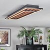 Meron Plafoniera LED Aspetto del legno, Nero, 1-Luce