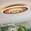 Meron Plafoniera LED Aspetto del legno, Nero, 1-Luce