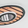 Meron Plafoniera LED Aspetto del legno, Nero, 1-Luce