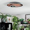 Meron Plafoniera LED Aspetto del legno, Nero, 1-Luce