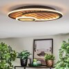 Meron Plafoniera LED Aspetto del legno, Nero, 1-Luce