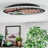 Meron Plafoniera LED Aspetto del legno, Nero, 1-Luce
