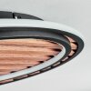 Meron Plafoniera LED Aspetto del legno, Nero, 1-Luce