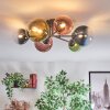 Chehalis Plafoniera, Lampada a sfera Blu, Verde, Chiaro, Ramato, 6-Luci