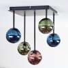 Chehalis Plafoniera, Lampada a sfera Blu, Verde, Ramato, 5-Luci