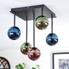 Chehalis Plafoniera, Lampada a sfera Blu, Verde, Ramato, 5-Luci