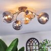Chehalis Plafoniera, Lampada a sfera 64 cm Ambrato, Chiaro, Grigio fumo, 6-Luci