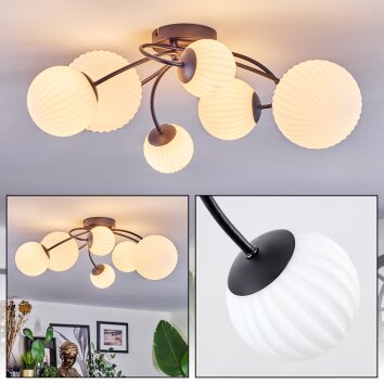Chehalis Plafoniera, Lampada a sfera 60 cm Bianco, 6-Luci