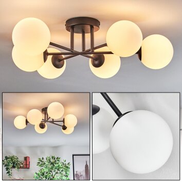 Chehalis Plafoniera, Lampada a sfera 55 cm Bianco, 6-Luci