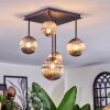 Chehalis Plafoniera, Lampada a sfera Grigio fumo, 5-Luci