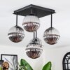Chehalis Plafoniera, Lampada a sfera Grigio fumo, 5-Luci