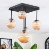 Chehalis Plafoniera, Lampada a sfera Ambrato, 5-Luci