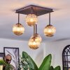 Chehalis Plafoniera, Lampada a sfera Ambrato, 5-Luci