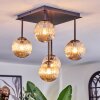Chehalis Plafoniera, Lampada a sfera Ambrato, 5-Luci
