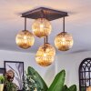 Chehalis Plafoniera, Lampada a sfera Ambrato, 5-Luci
