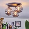 Chehalis Plafoniera, Lampada a sfera 34 cm Grigio fumo, 3-Luci