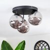 Chehalis Plafoniera, Lampada a sfera 34 cm Grigio fumo, 3-Luci