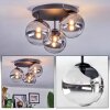 Chehalis Plafoniera, Lampada a sfera 34 cm Chiaro, Grigio fumo, 3-Luci