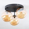 Chehalis Plafoniera, Lampada a sfera 34 cm Ambrato, 3-Luci