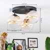 Chehalis Plafoniera, Lampada a sfera 34 cm Ambrato, Chiaro, 3-Luci
