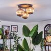 Chehalis Plafoniera, Lampada a sfera 34 cm Grigio fumo, 3-Luci