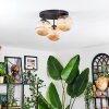 Chehalis Plafoniera, Lampada a sfera 34 cm Ambrato, 3-Luci