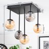 Chehalis Plafoniera, Lampada a sfera Ambrato, Grigio fumo, 5-Luci