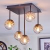 Chehalis Plafoniera, Lampada a sfera Ambrato, Chiaro, 5-Luci