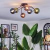 Chehalis Plafoniera, Lampada a sfera Blu, Verde, Ramato, 6-Luci