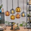 Koyoto Lampadario a sospensione, Lampada a sfera, Lampada a sospensione Blu, Oro, Ramato, 6-Luci
