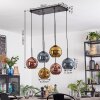 Koyoto Lampadario a sospensione, Lampada a sfera, Lampada a sospensione Blu, Oro, Ramato, 6-Luci