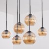 Koyoto Lampadario a sospensione, Lampada a sfera, Lampada a sospensione Ambrato, 6-Luci