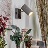 Javel Applique, Faretto da parete Cromo, Nero, 1-Luce