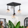 Chehalis Plafoniera, Lampada a sfera Ambrato, Chiaro, Grigio fumo, 5-Luci