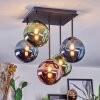 Chehalis Plafoniera, Lampada a sfera Blu, Verde, Ramato, 5-Luci