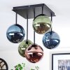 Chehalis Plafoniera, Lampada a sfera Blu, Verde, Ramato, 5-Luci