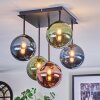 Chehalis Plafoniera, Lampada a sfera Blu, Verde, Ramato, 5-Luci
