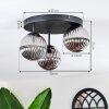 Chehalis Plafoniera, Lampada a sfera Grigio fumo, 3-Luci