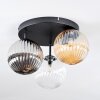Chehalis Plafoniera, Lampada a sfera Ambrato, Chiaro, Grigio fumo, 3-Luci
